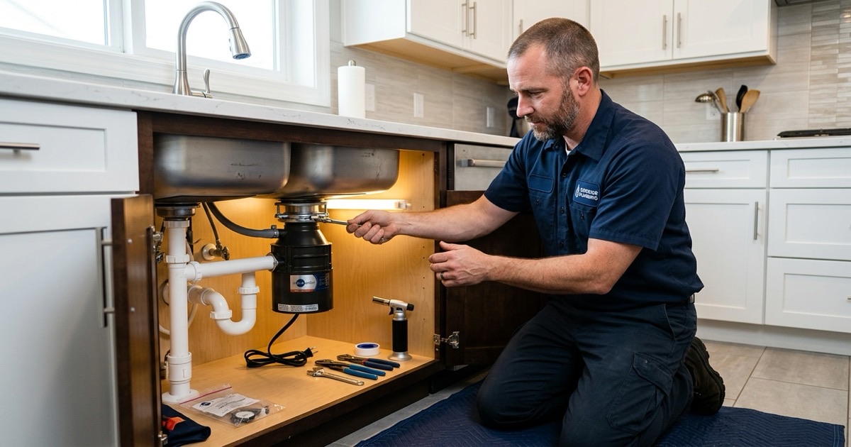 Garbage disposal installation in Dallas, TX